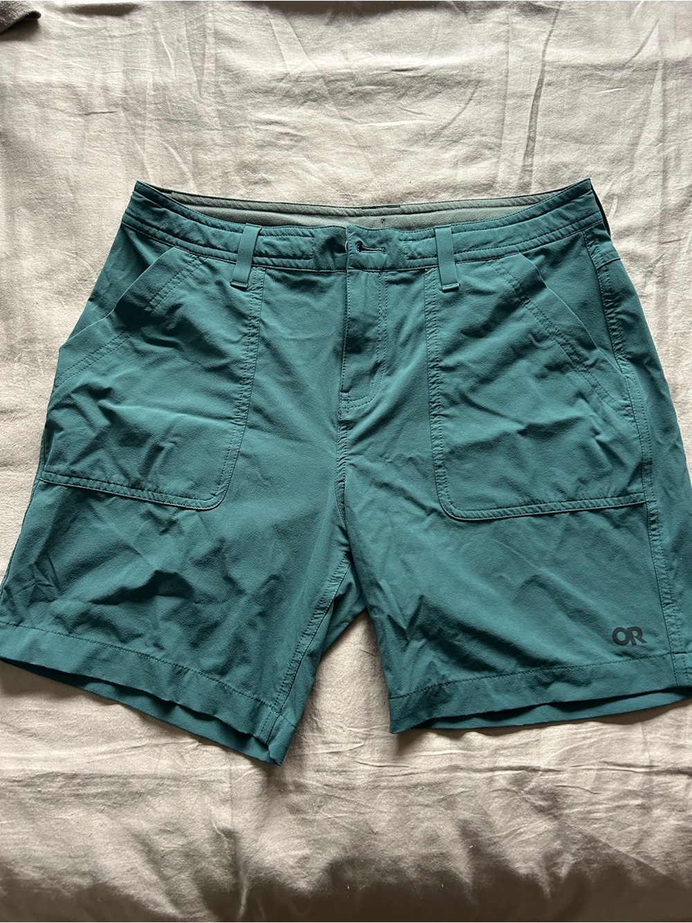 Outdoor Research Dark Green/Teal Women’s Athletic Shorts